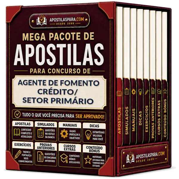 Apostila para Agente de Fomento - Crédito/ Setor Primário