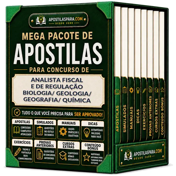 Apostila para Analista Fiscal e de Regulação - Biologia/ Geologia/ Geografia/ Química