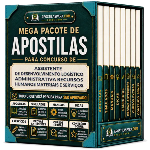 Apostila para Assistente de Desenvolvimento Logístico - Administrativa Recursos Humanos Materiais e Serviços