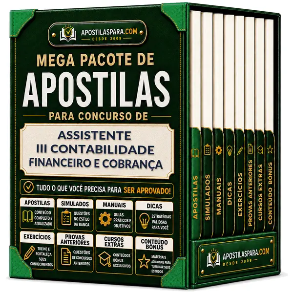 Apostila para Assistente III - Contabilidade Financeiro e Cobrança