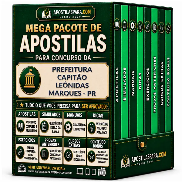 Apostila para Prefeitura Capitão Leônidas Marques - PR