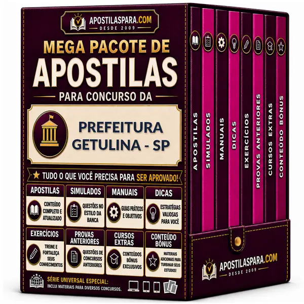 Apostila para Prefeitura Getulina - SP