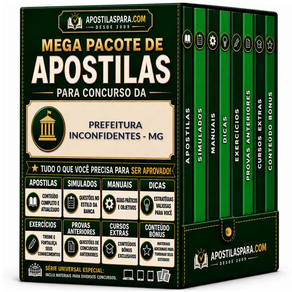 Apostila para Prefeitura Inconfidentes - MG