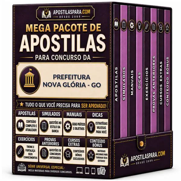 Apostila para Prefeitura Nova Glória - GO