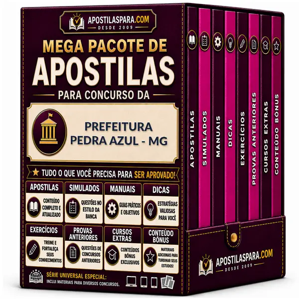 Apostila para Prefeitura Pedra Azul - MG