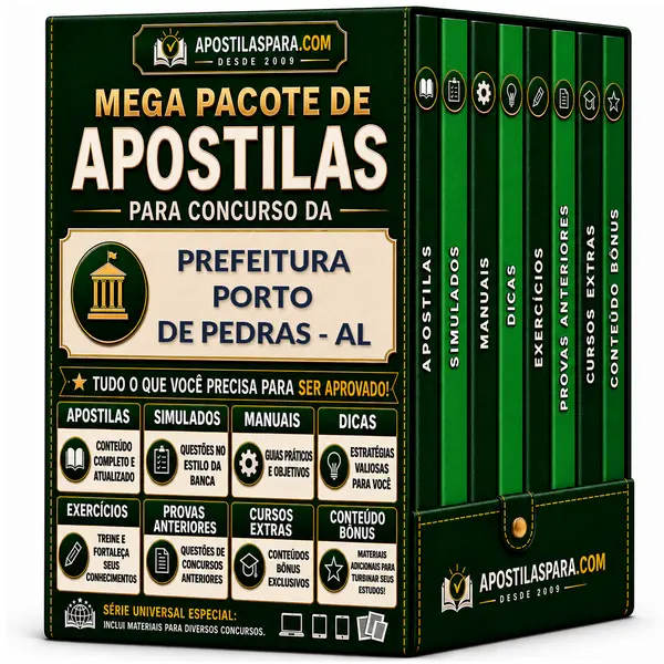 Apostila para Prefeitura Porto de Pedras - AL