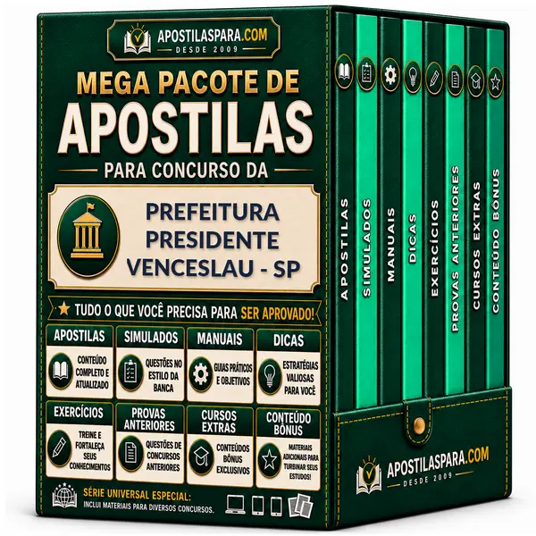 Apostila para Prefeitura Presidente Venceslau - SP