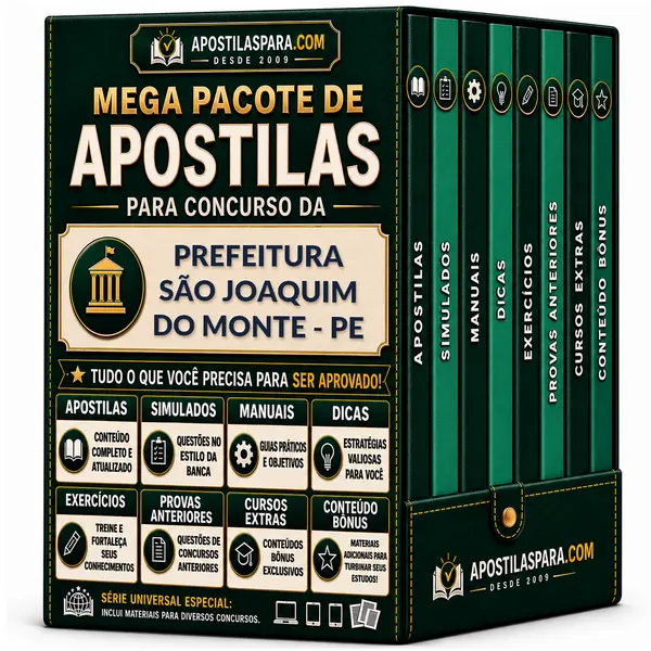 Apostila para Prefeitura São Joaquim do Monte - PE