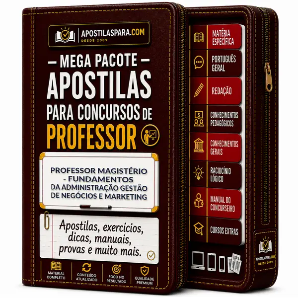 Apostila para Professor Magistério - Fundamentos da Administração Gestão de Negócios e Marketing