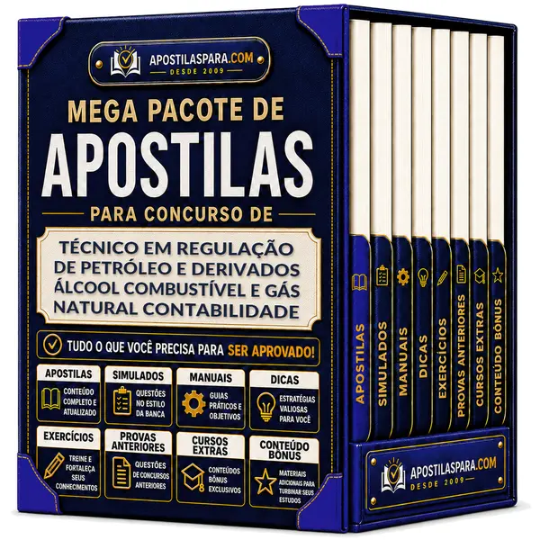 Apostila para Técnico em Regulação de Petróleo e Derivados Álcool Combustível e Gás Natural - Contabilidade